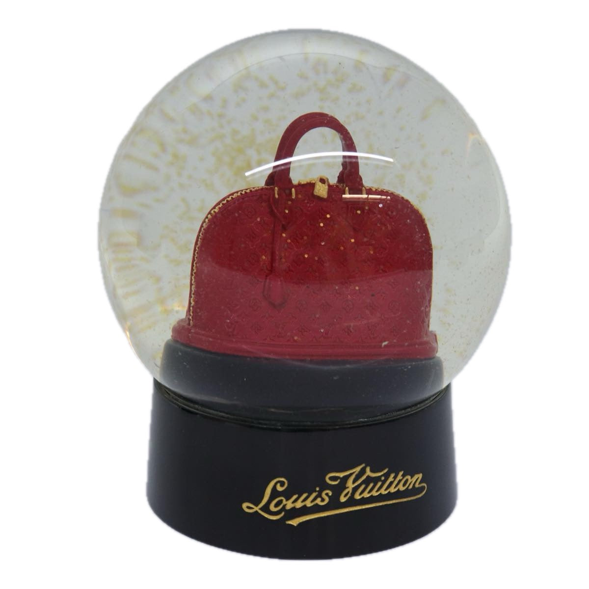 LOUIS VUITTON Snow Globe Alma VIP Limited Clear Red LV Auth 79347