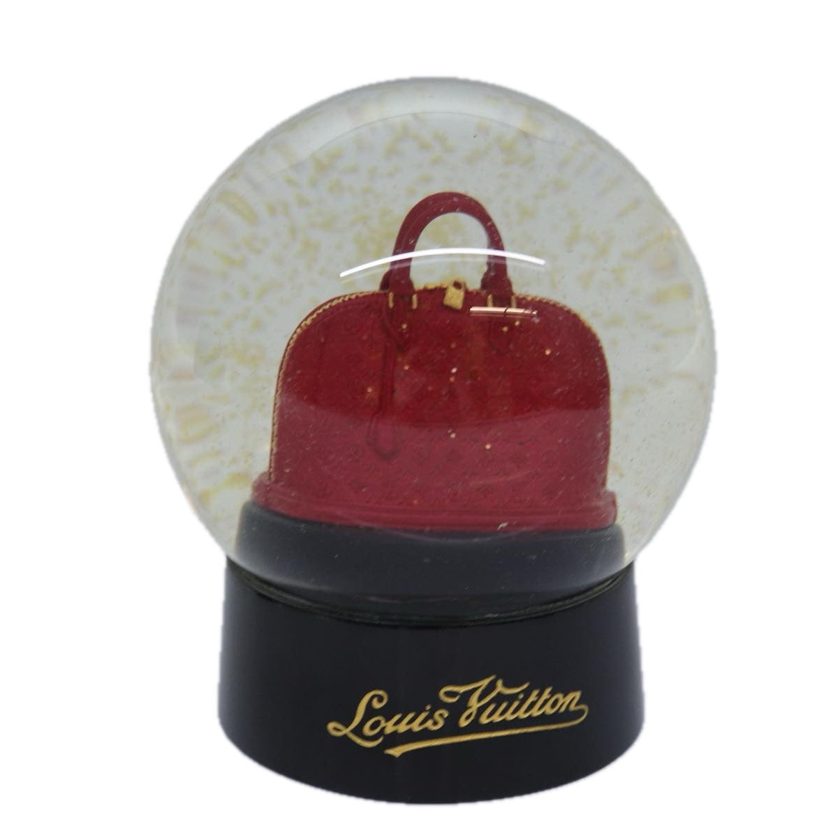 LOUIS VUITTON Snow Globe Alma VIP Limited Clear Red LV Auth 79347