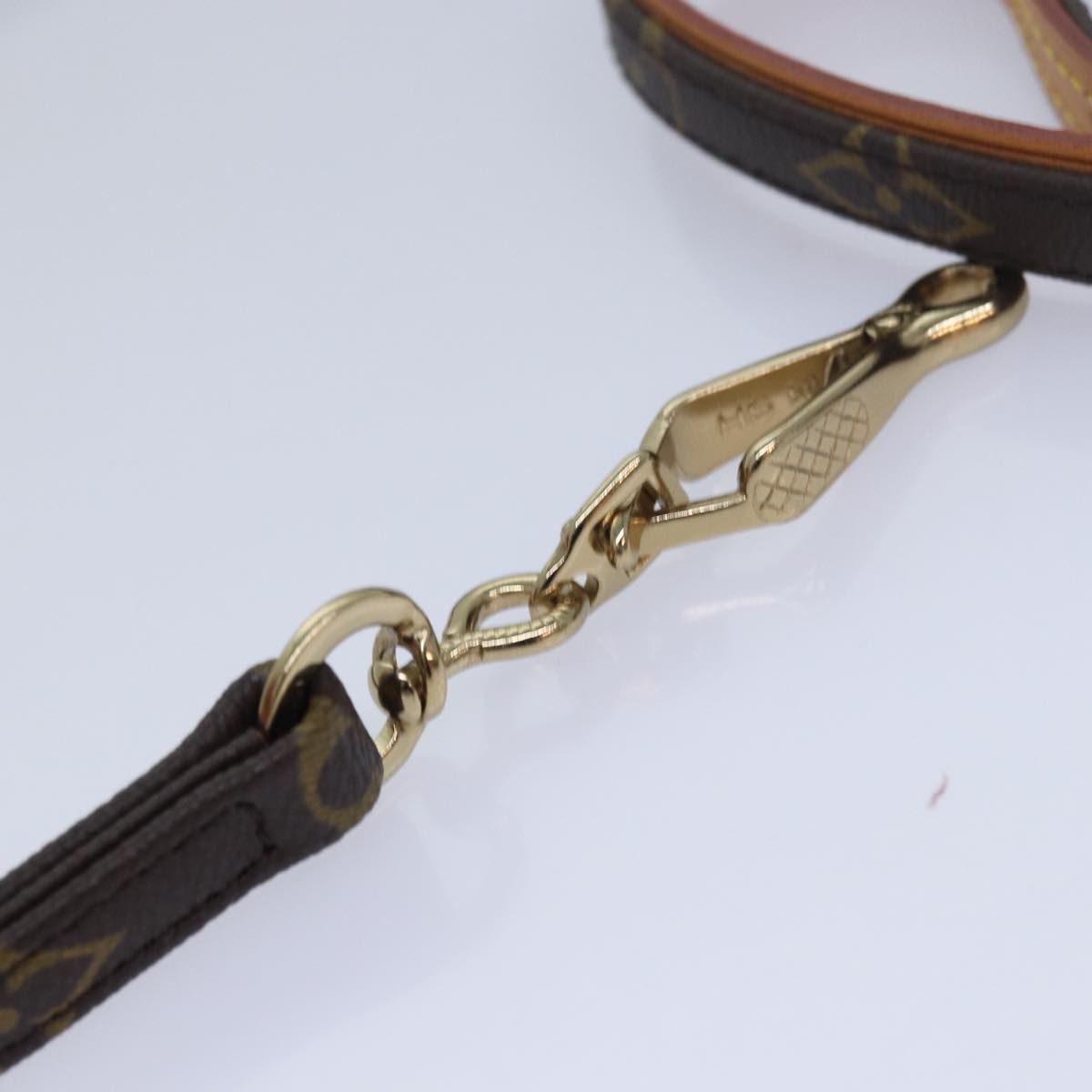 LOUIS VUITTON Monogram Less Baxter MM Dog Leash M58056 LV Auth 79348