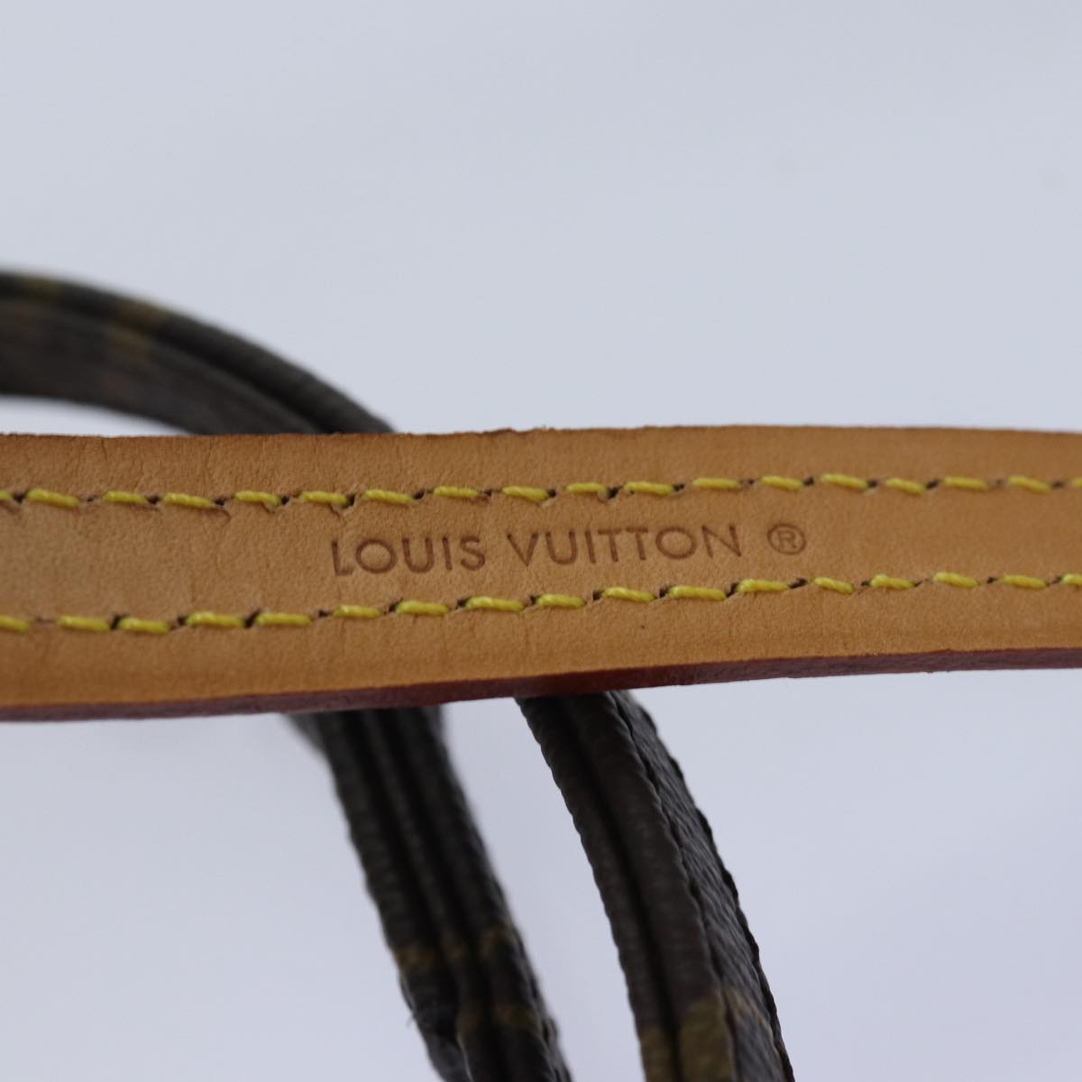 LOUIS VUITTON Monogram Less Baxter MM Dog Leash M58056 LV Auth 79348