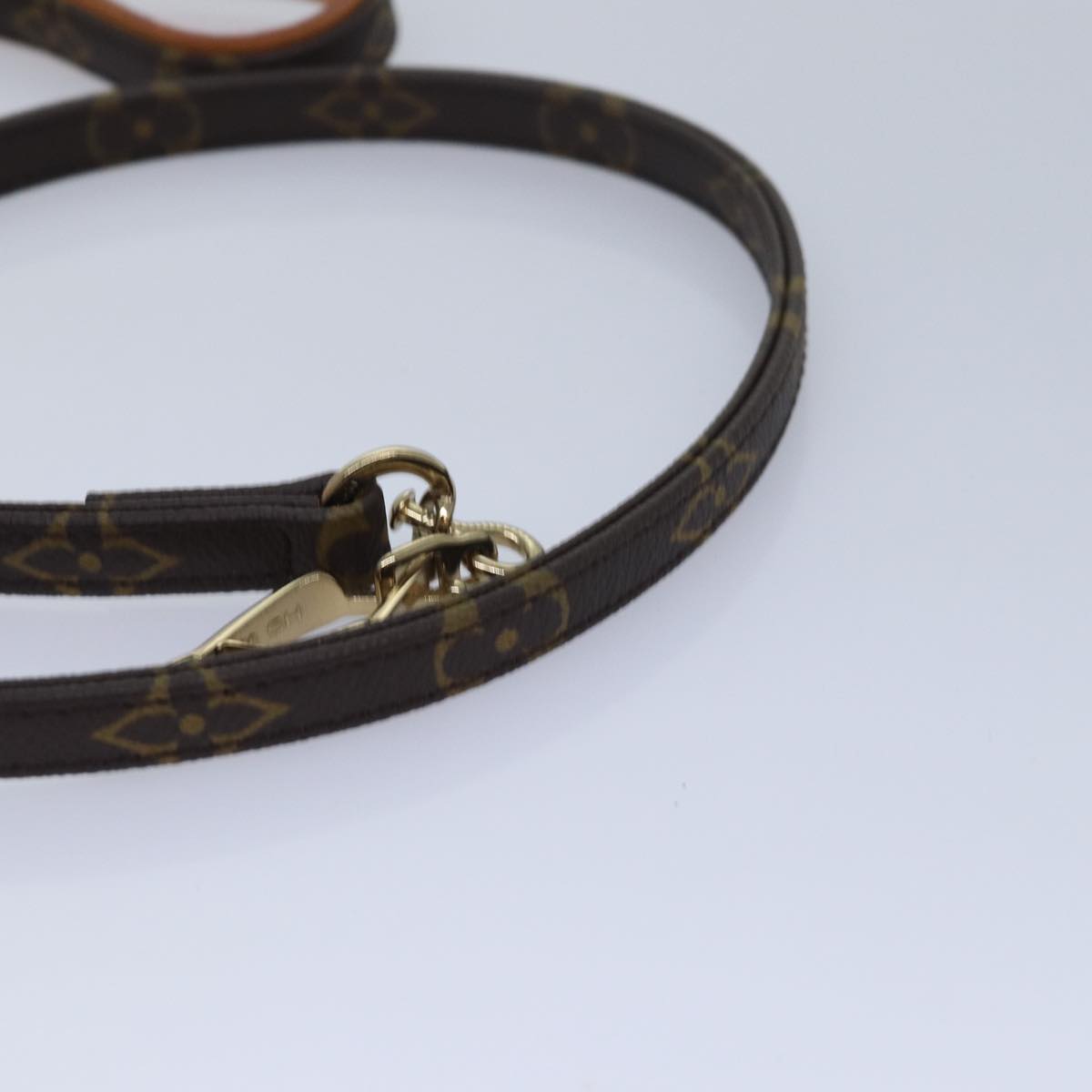 LOUIS VUITTON Monogram Less Baxter MM Dog Leash M58056 LV Auth 79348