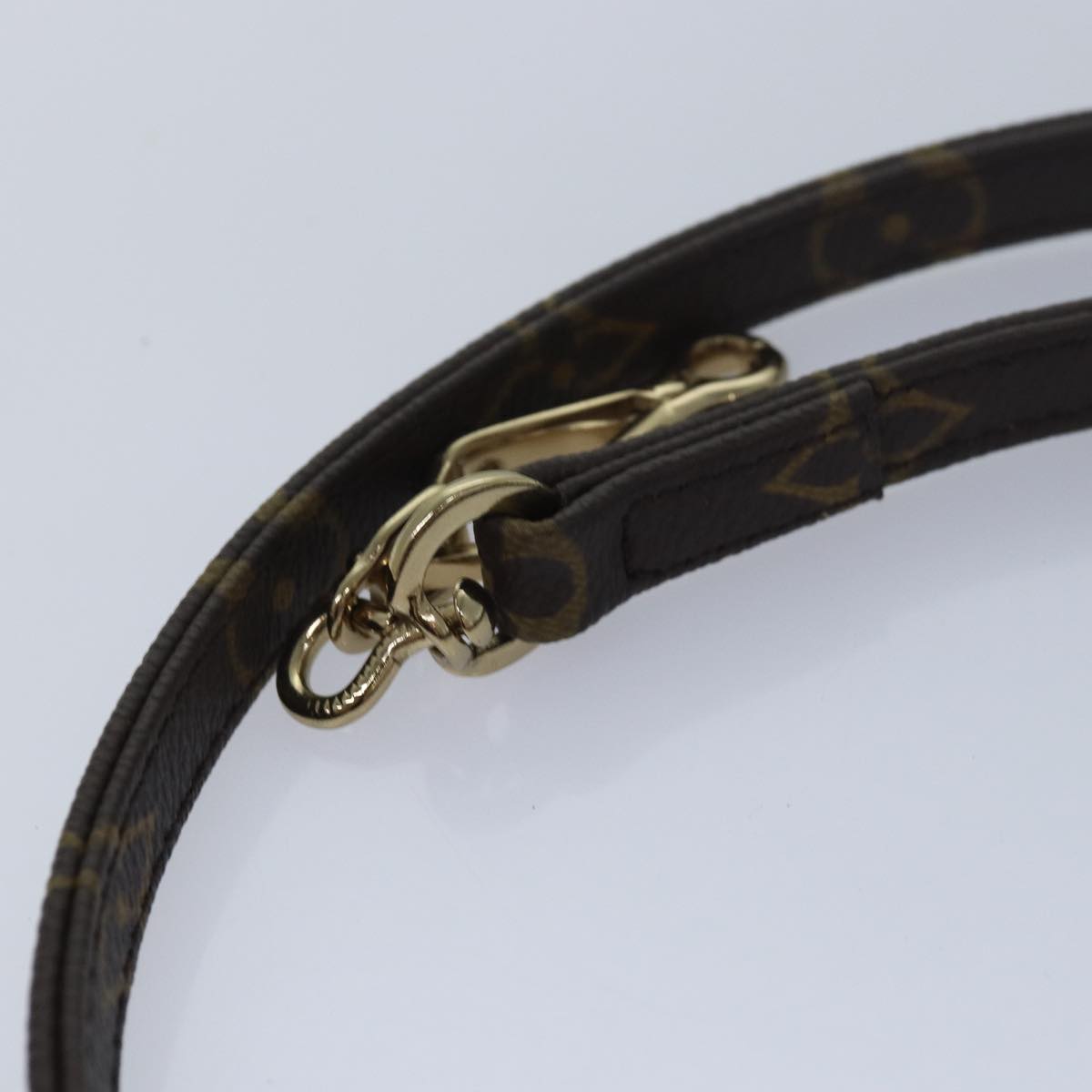 LOUIS VUITTON Monogram Less Baxter MM Dog Leash M58056 LV Auth 79348