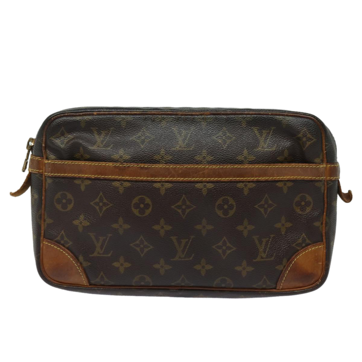 LOUIS VUITTON Monogram Compiegne 28 Clutch Bag M51845 LV Auth 79352