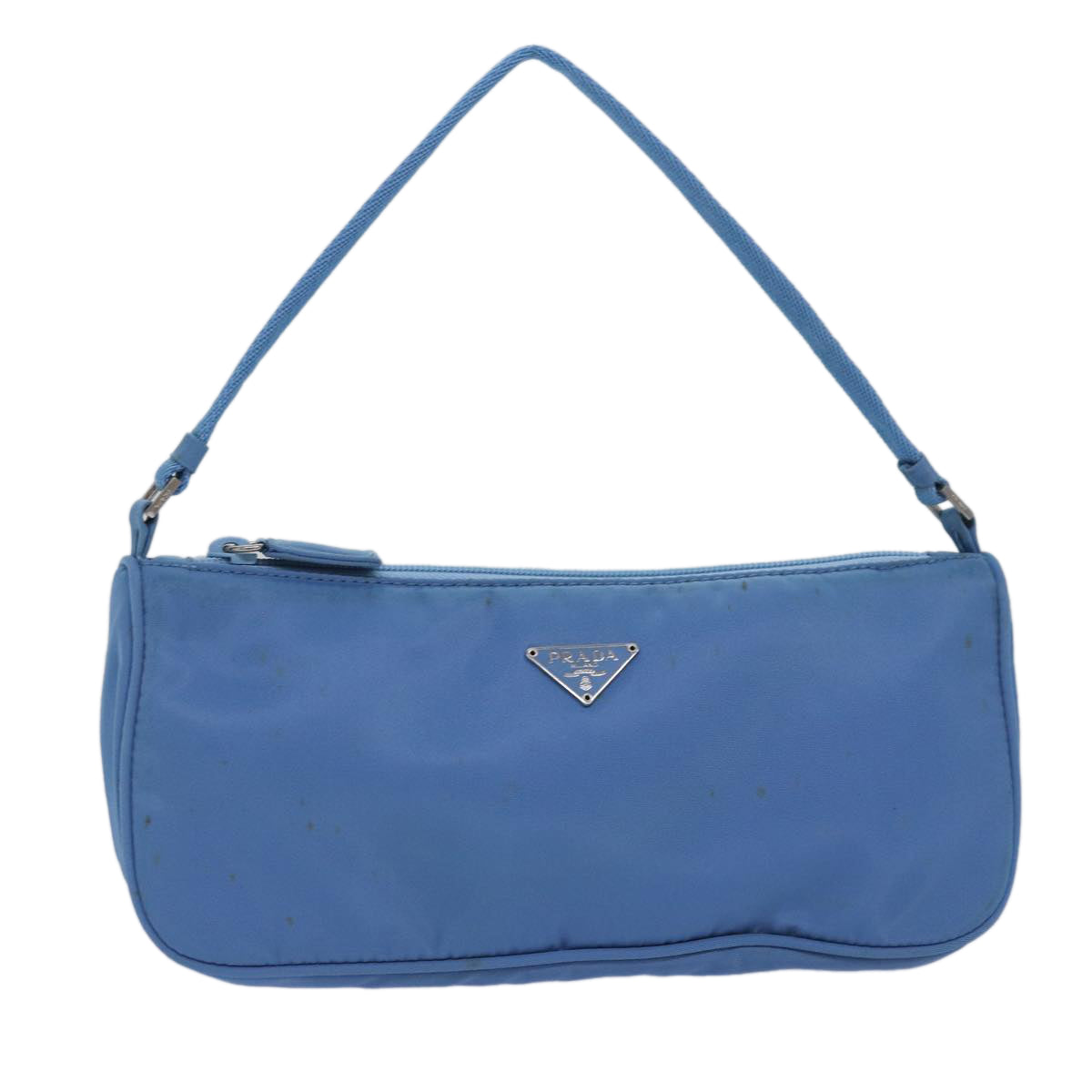 PRADA Accessory Pouch Nylon Blue Auth 79367