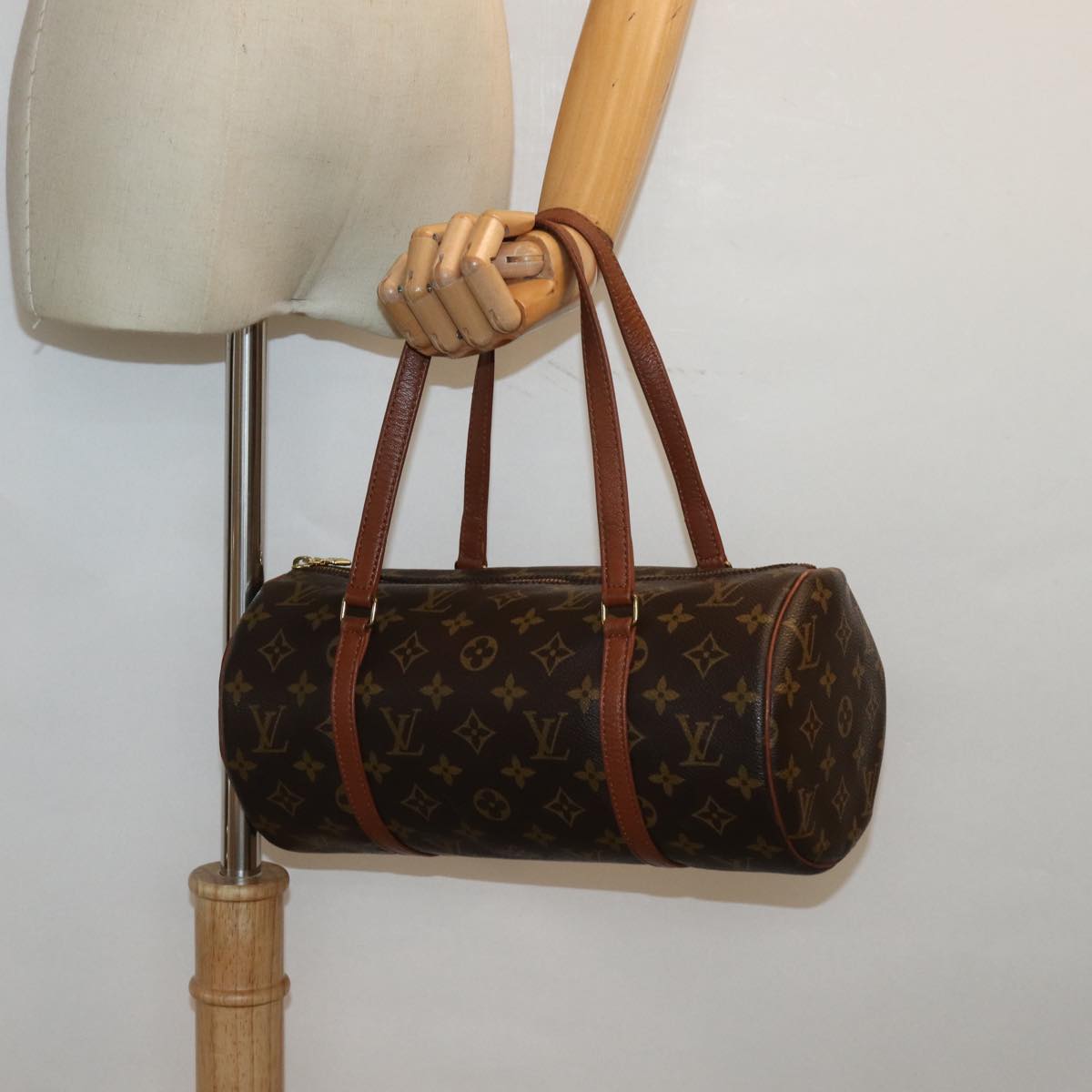 LOUIS VUITTON Monogram Papillon 30 Hand Bag M51385 LV Auth 79385