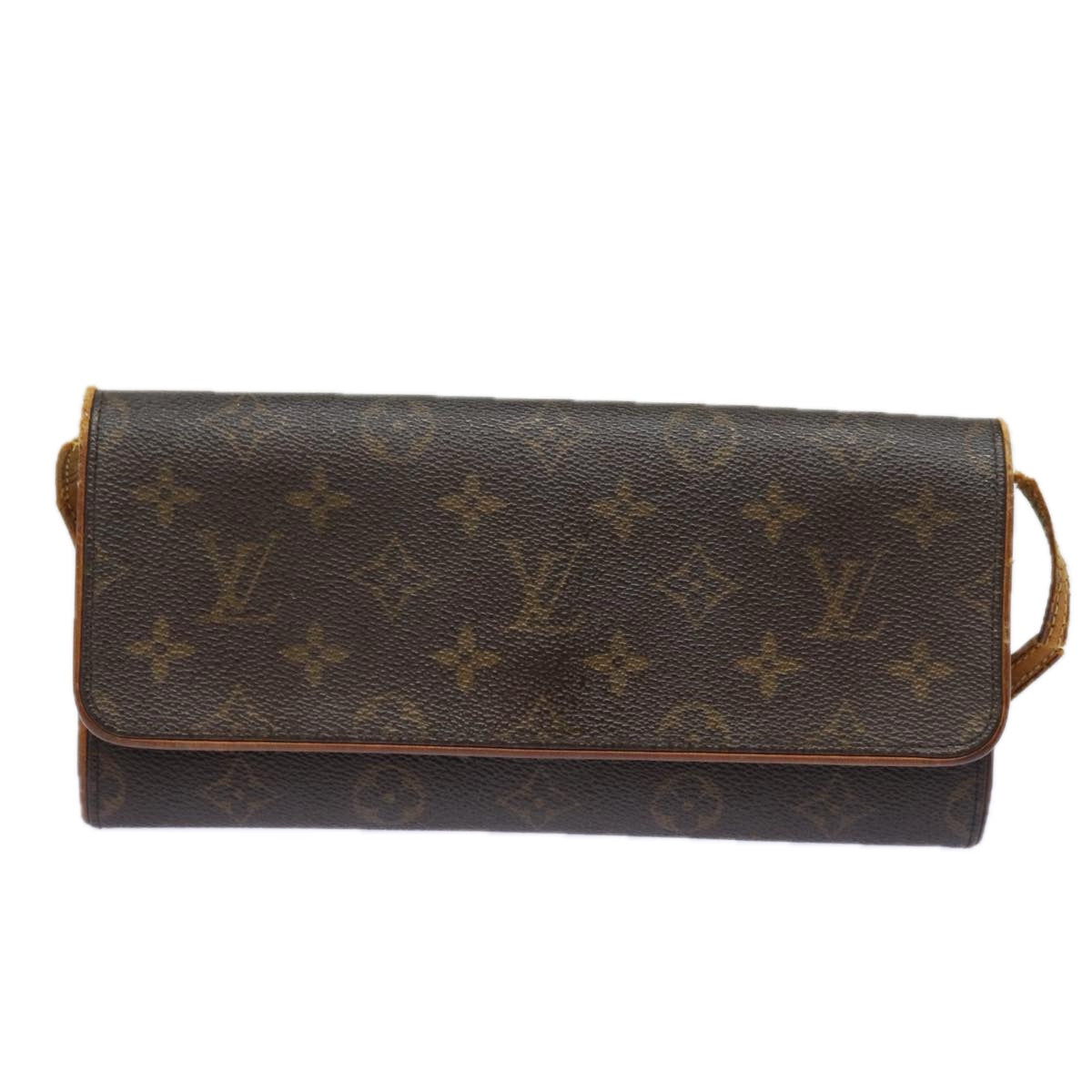 LOUIS VUITTON Monogram Pochette Twin GM Shoulder Bag M51852 LV Auth 79388