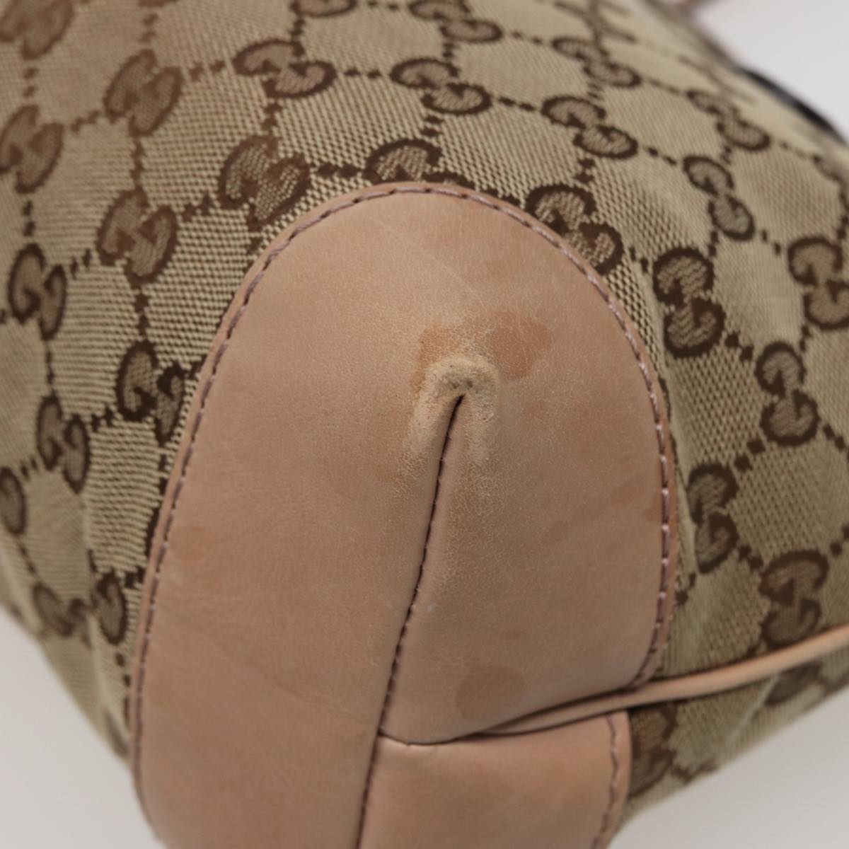 GUCCI GG Canvas Tote Bag Beige 308604 Auth 79390