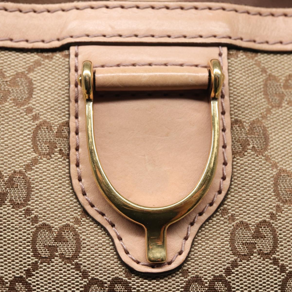 GUCCI GG Canvas Tote Bag Beige 308604 Auth 79390