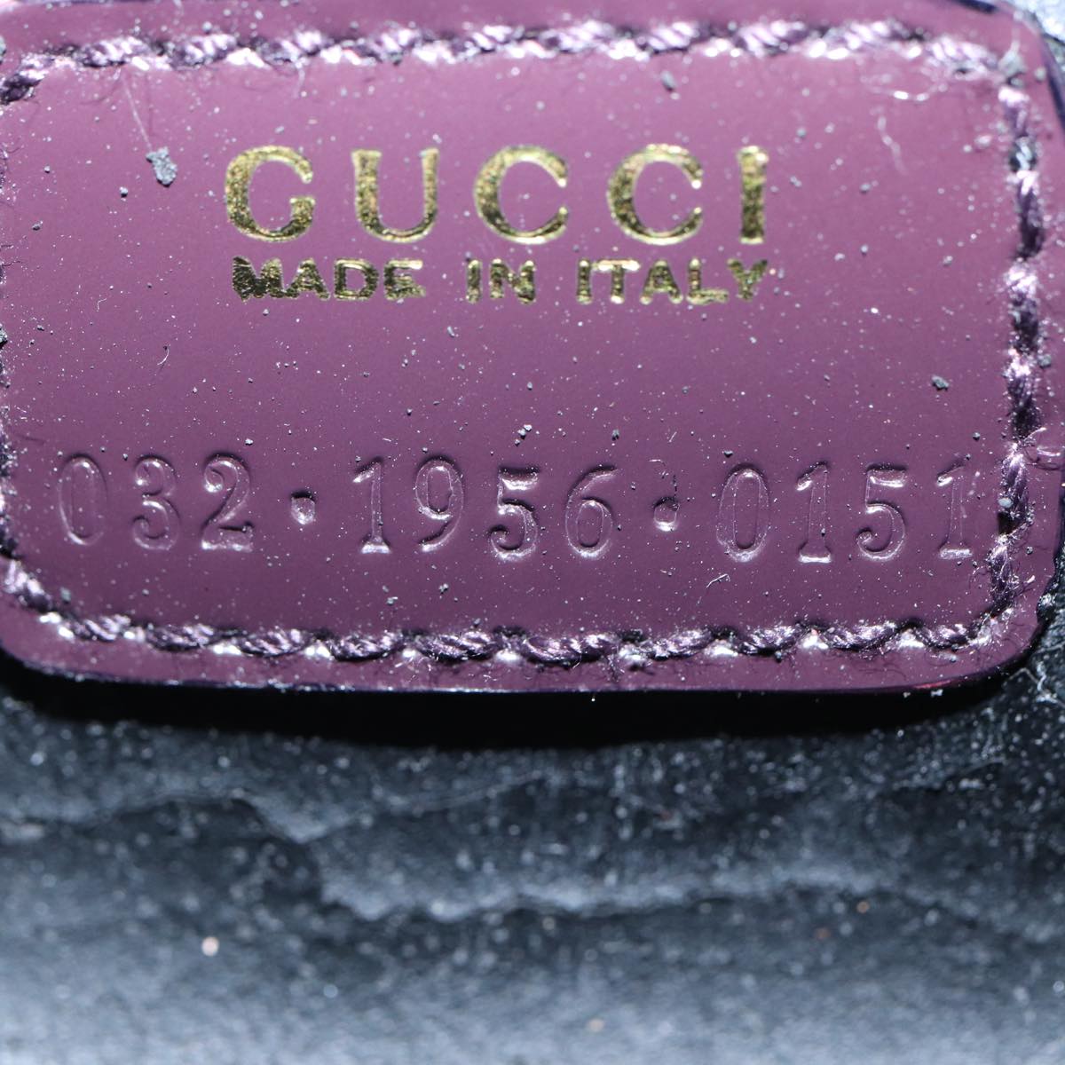 GUCCI Bamboo Vanity Hand Bag Enamel Purple 032 1956 0151 Auth 79417