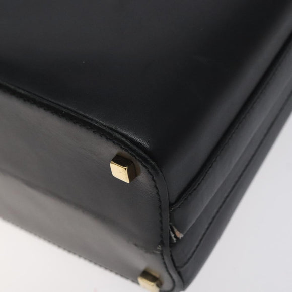 GUCCI Shoulder Bag Leather Outlet Black Auth 79430