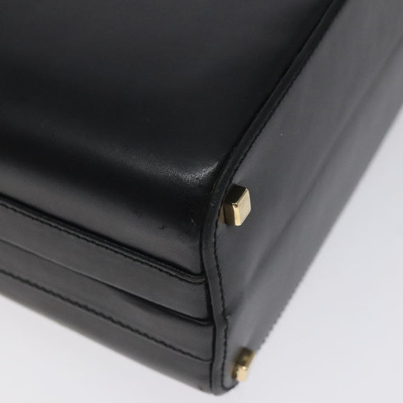 GUCCI Shoulder Bag Leather Outlet Black Auth 79430