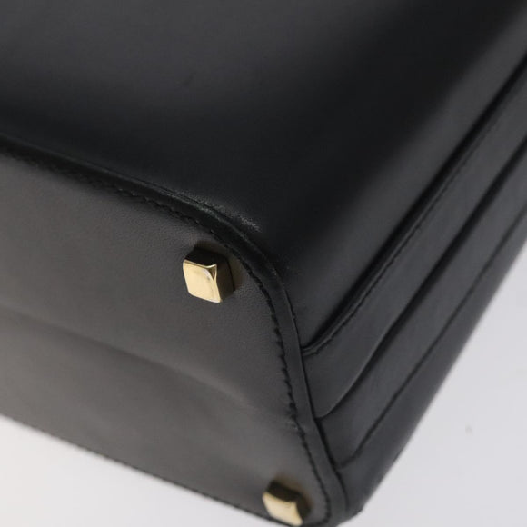 GUCCI Shoulder Bag Leather Outlet Black Auth 79430