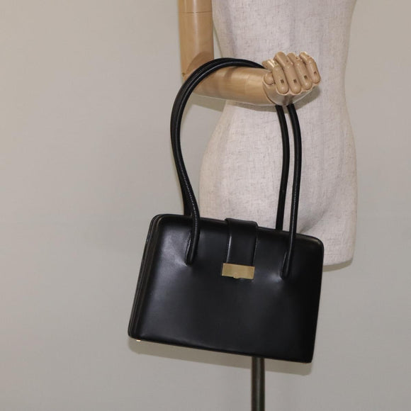 GUCCI Shoulder Bag Leather Outlet Black Auth 79430