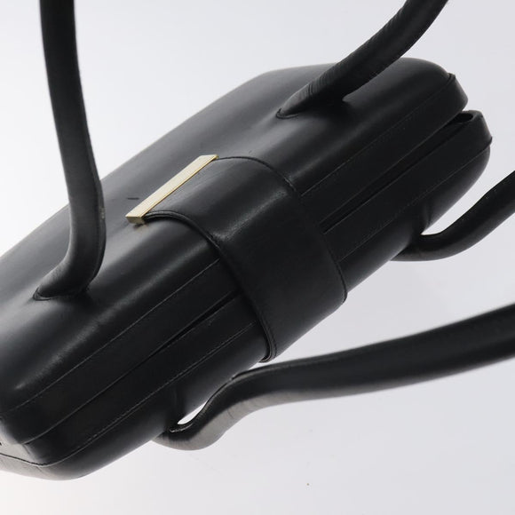 GUCCI Shoulder Bag Leather Outlet Black Auth 79430