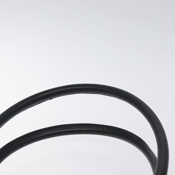 GUCCI Shoulder Bag Leather Outlet Black Auth 79430