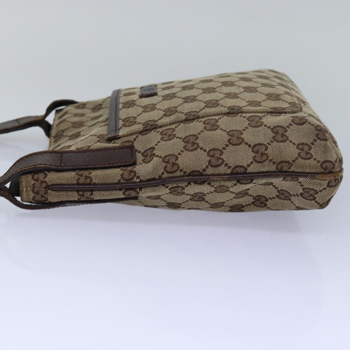 GUCCI GG Canvas Shoulder Bag Beige Brown 122793 Auth 79453