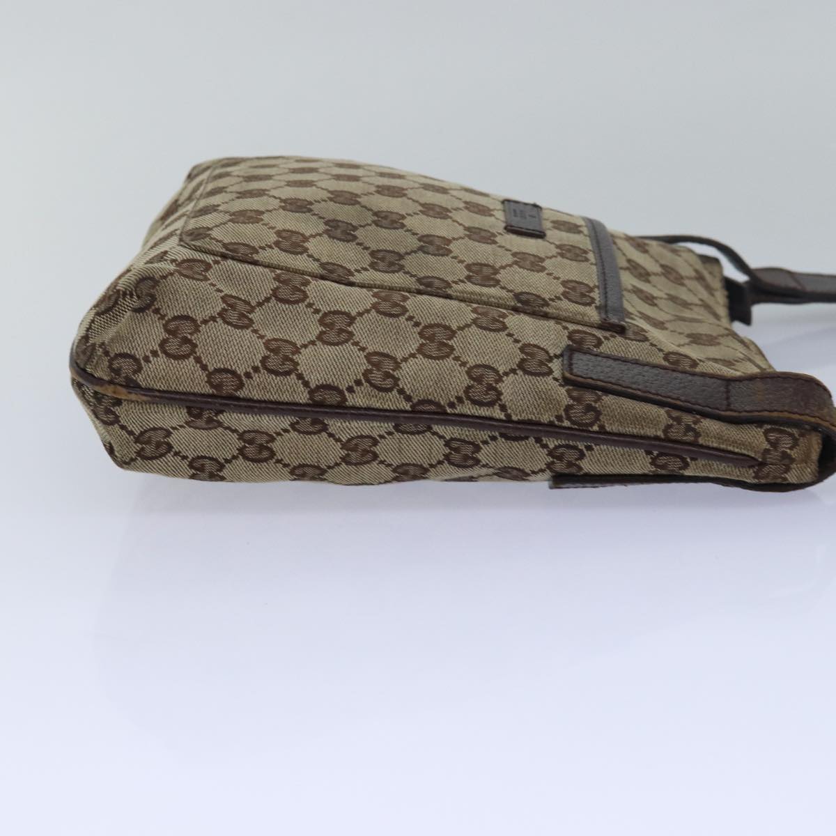 GUCCI GG Canvas Shoulder Bag Beige Brown 122793 Auth 79453