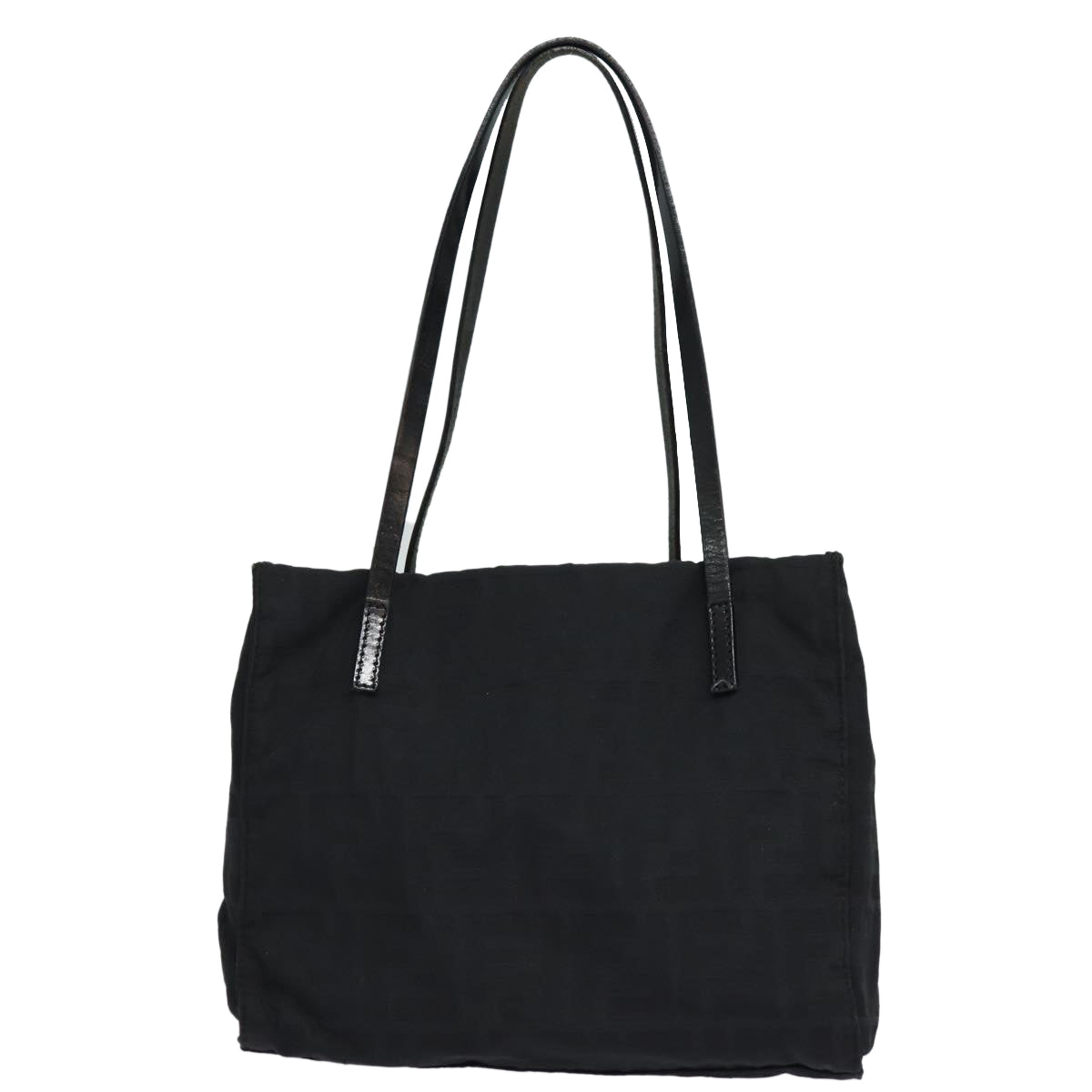 FENDI Zucca Canvas Tote Bag Black Auth 79458 - 0