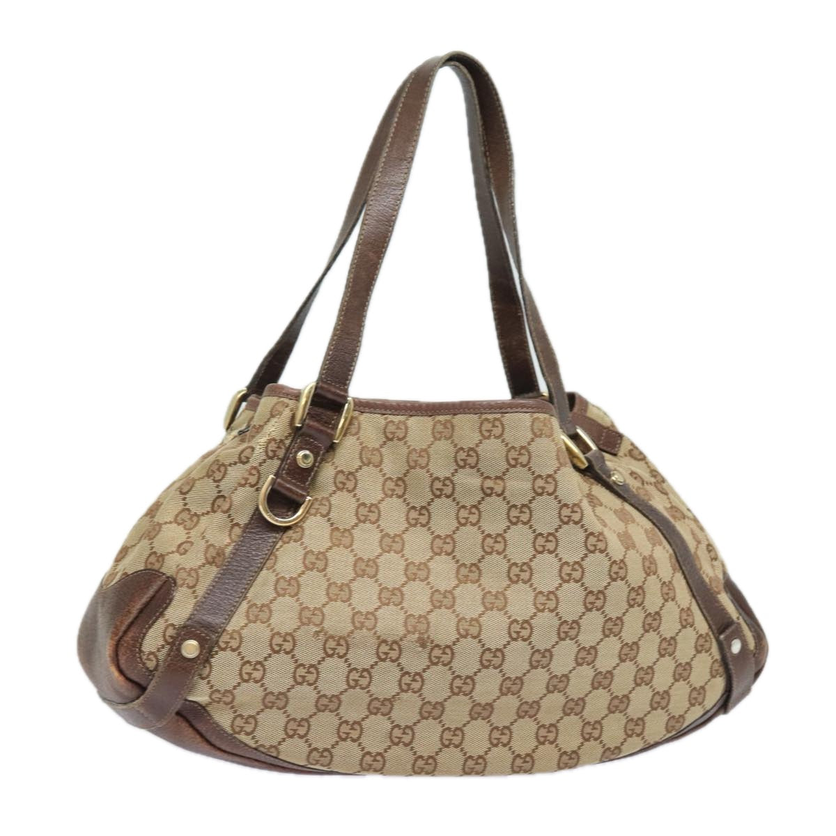 GUCCI GG Canvas Tote Bag Beige 130736 Auth 79459