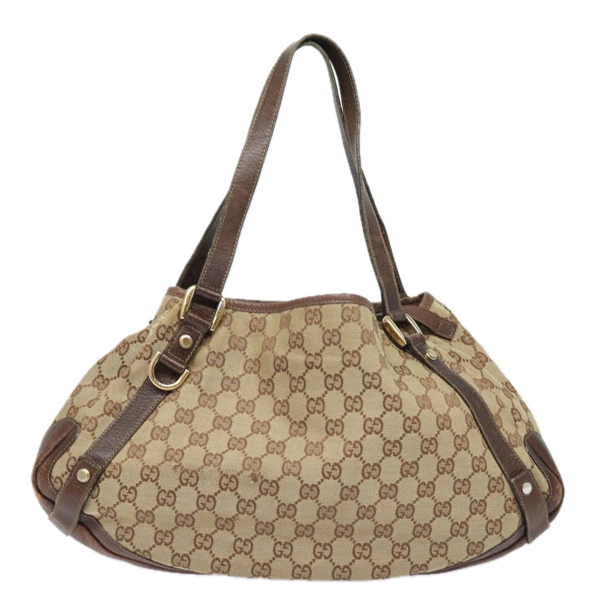 GUCCI GG Canvas Tote Bag Beige 130736 Auth 79459