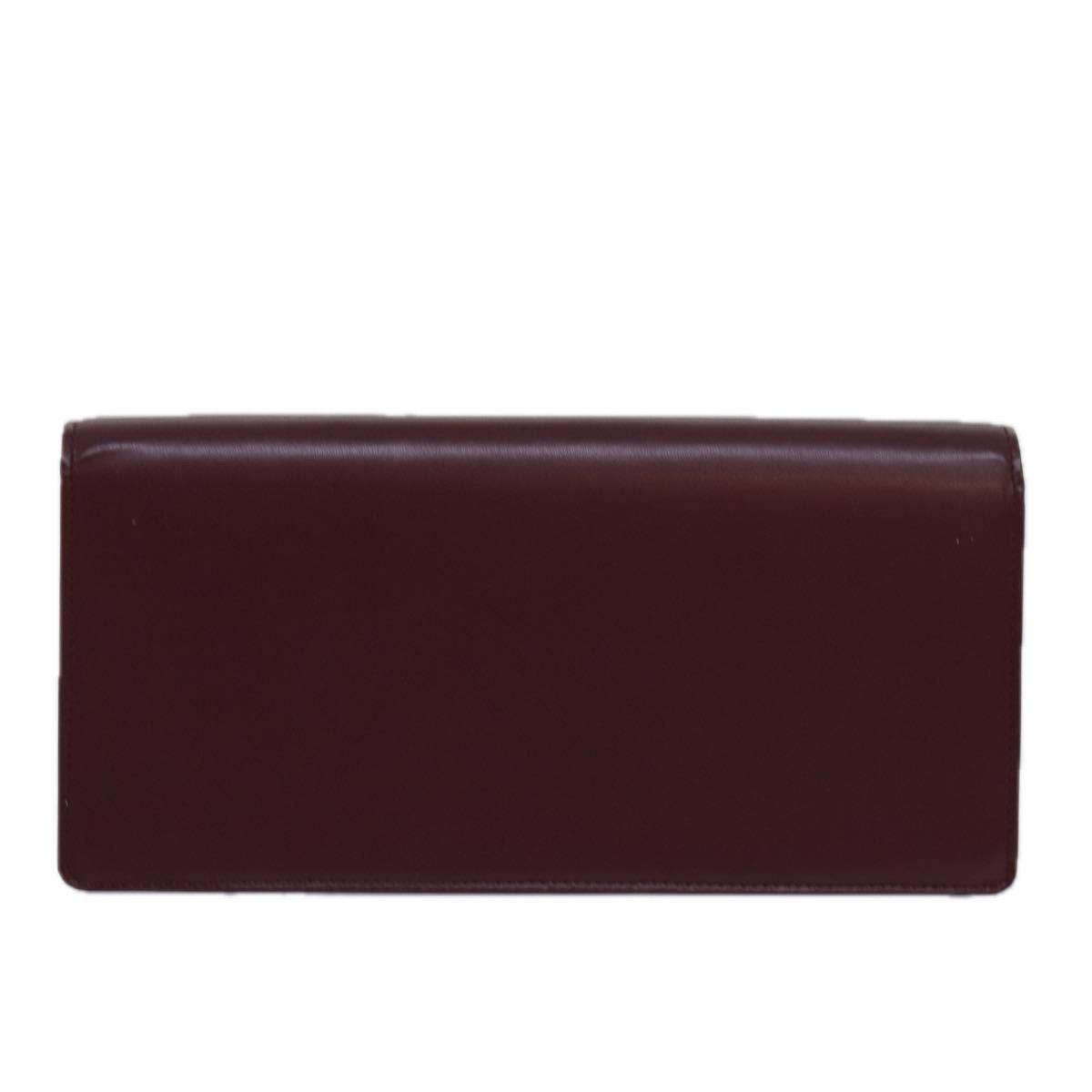 CARTIER Wallet Leather Red Auth 79472 - 0