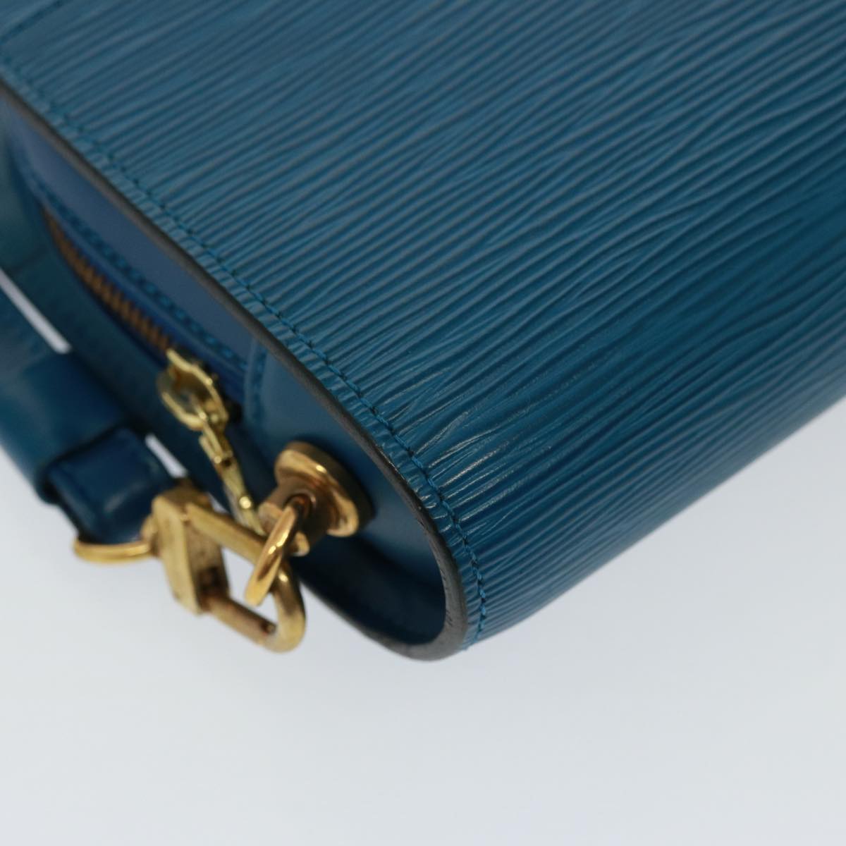 LOUIS VUITTON Epi Orsay Clutch Bag SPO Blue LV Auth 79473