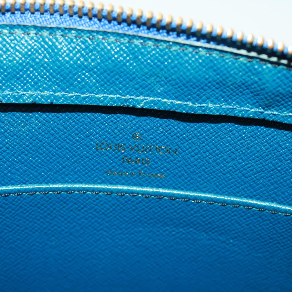 LOUIS VUITTON Epi Orsay Clutch Bag SPO Blue LV Auth 79473