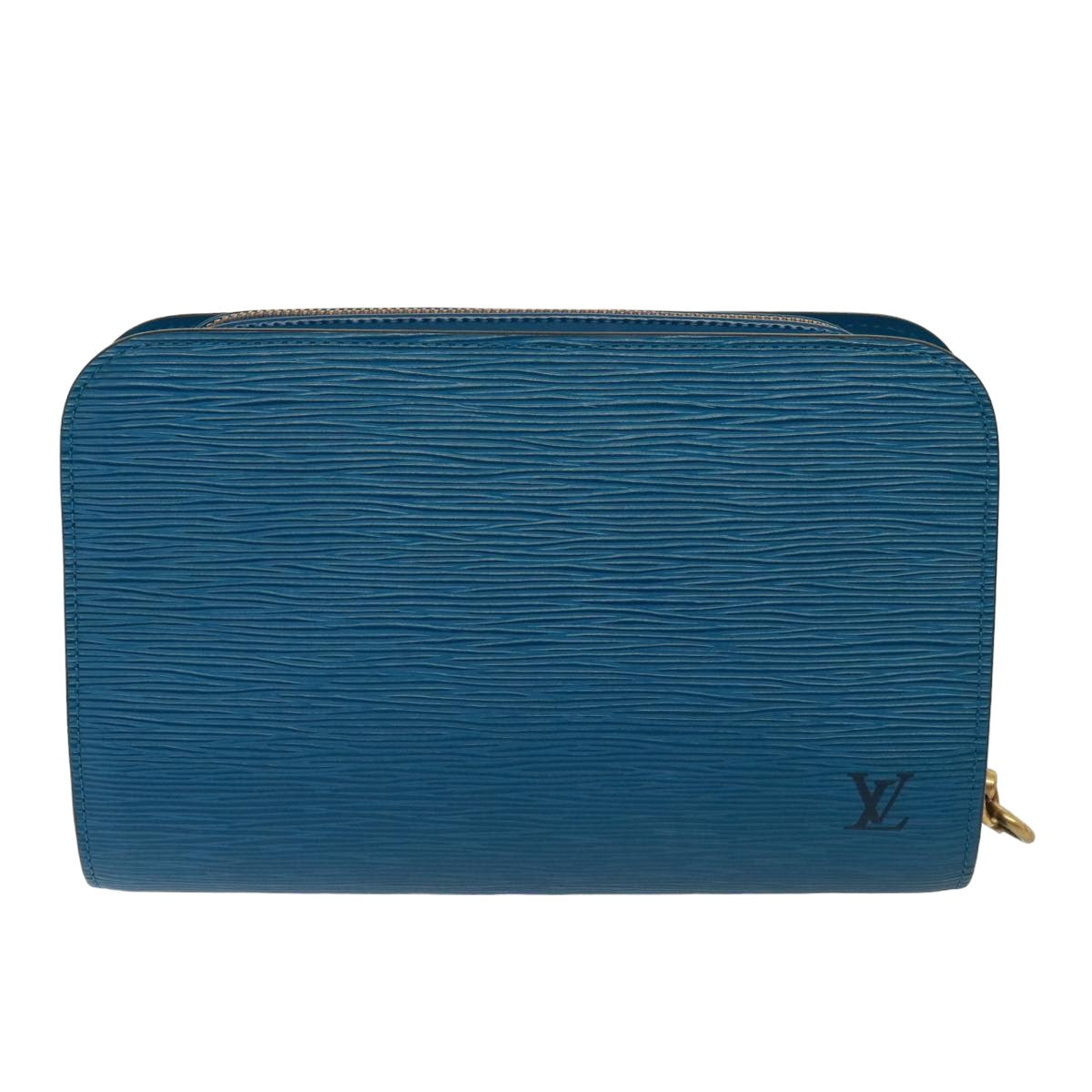 LOUIS VUITTON Epi Orsay Clutch Bag SPO Blue LV Auth 79473