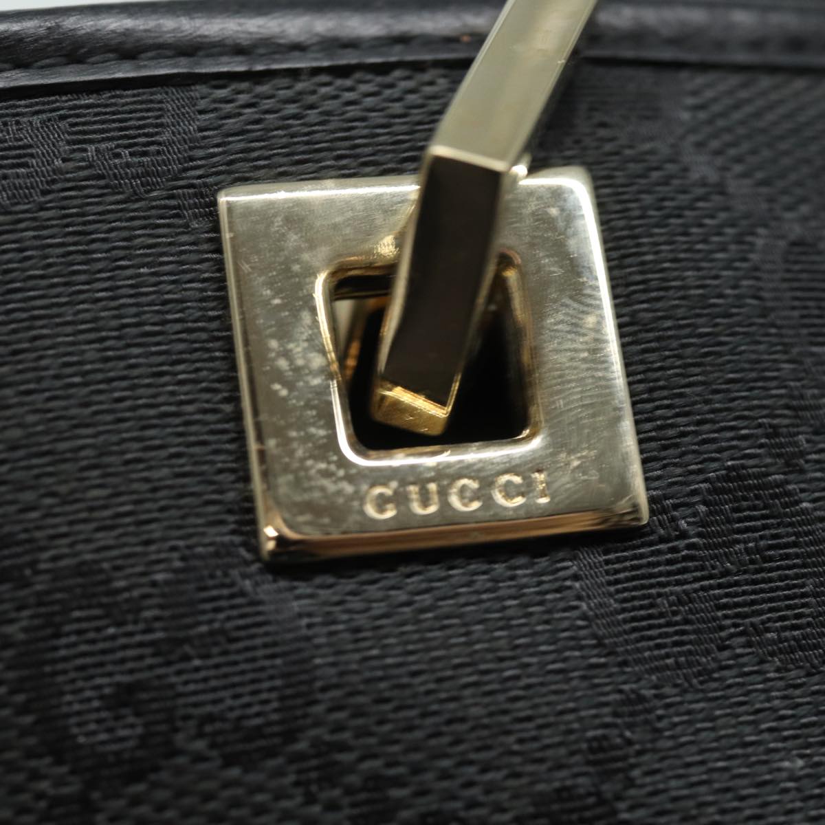 GUCCI GG Canvas Tote Bag Black 002 1099 Auth 79477