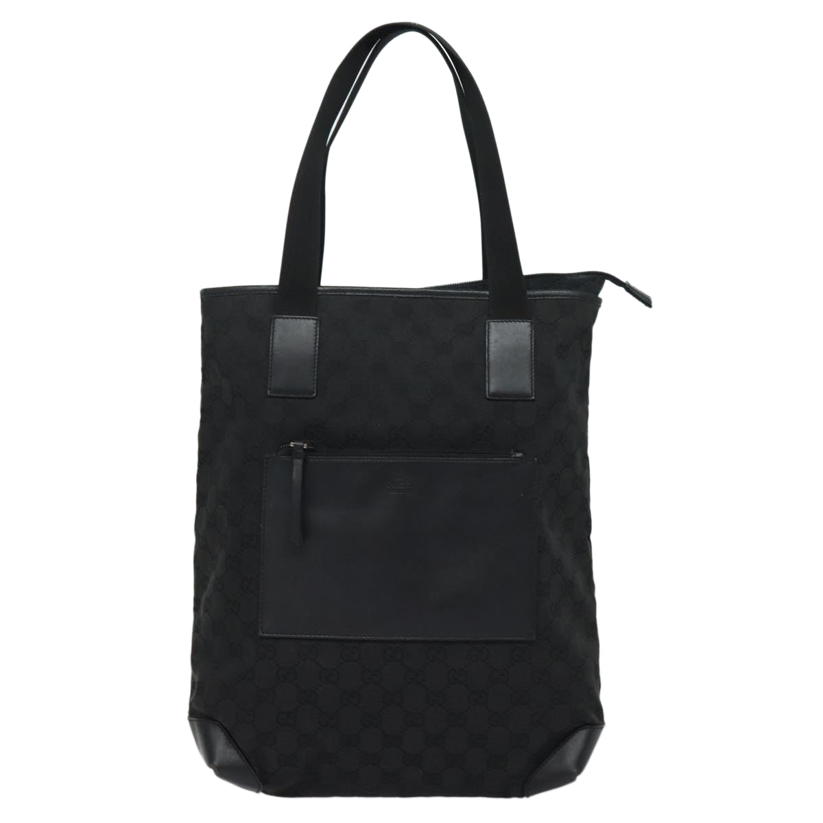 GUCCI GG Canvas Tote Bag Black 28892 Auth 79508