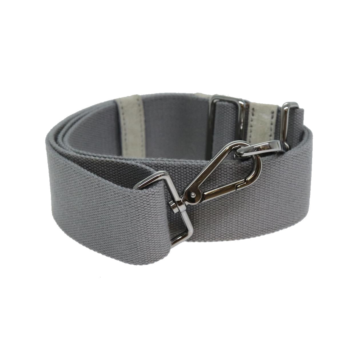 PRADA Adjustable Canapa Shoulder Strap Canvas 24.8""-44.1"" Gray Auth 79526