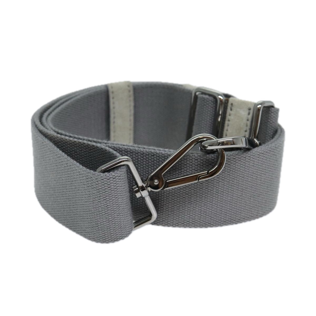 PRADA Adjustable Canapa Shoulder Strap Canvas 24.8""-44.1"" Gray Auth 79526