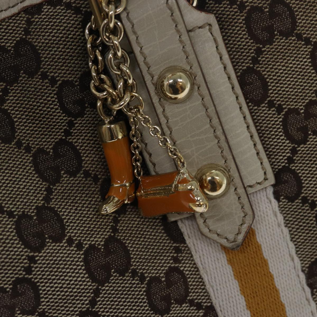 GUCCI GG Canvas Tote Bag Beige 137396 Auth 79542