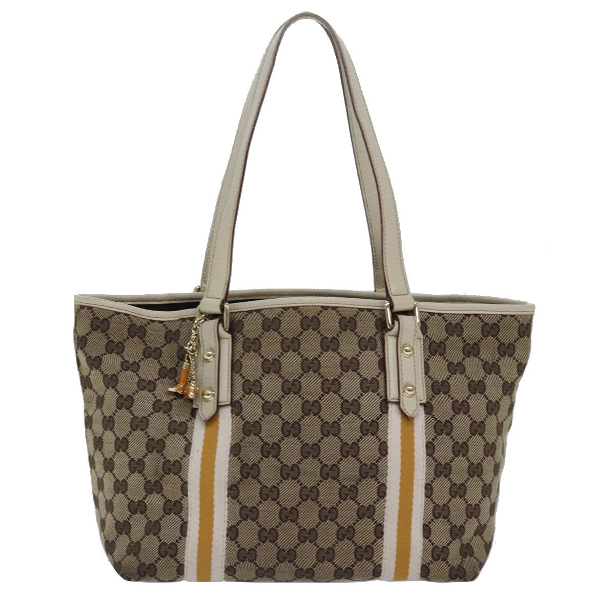 GUCCI GG Canvas Tote Bag Beige 137396 Auth 79542