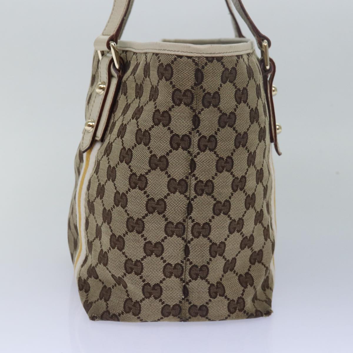 GUCCI GG Canvas Tote Bag Beige 137396 Auth 79542