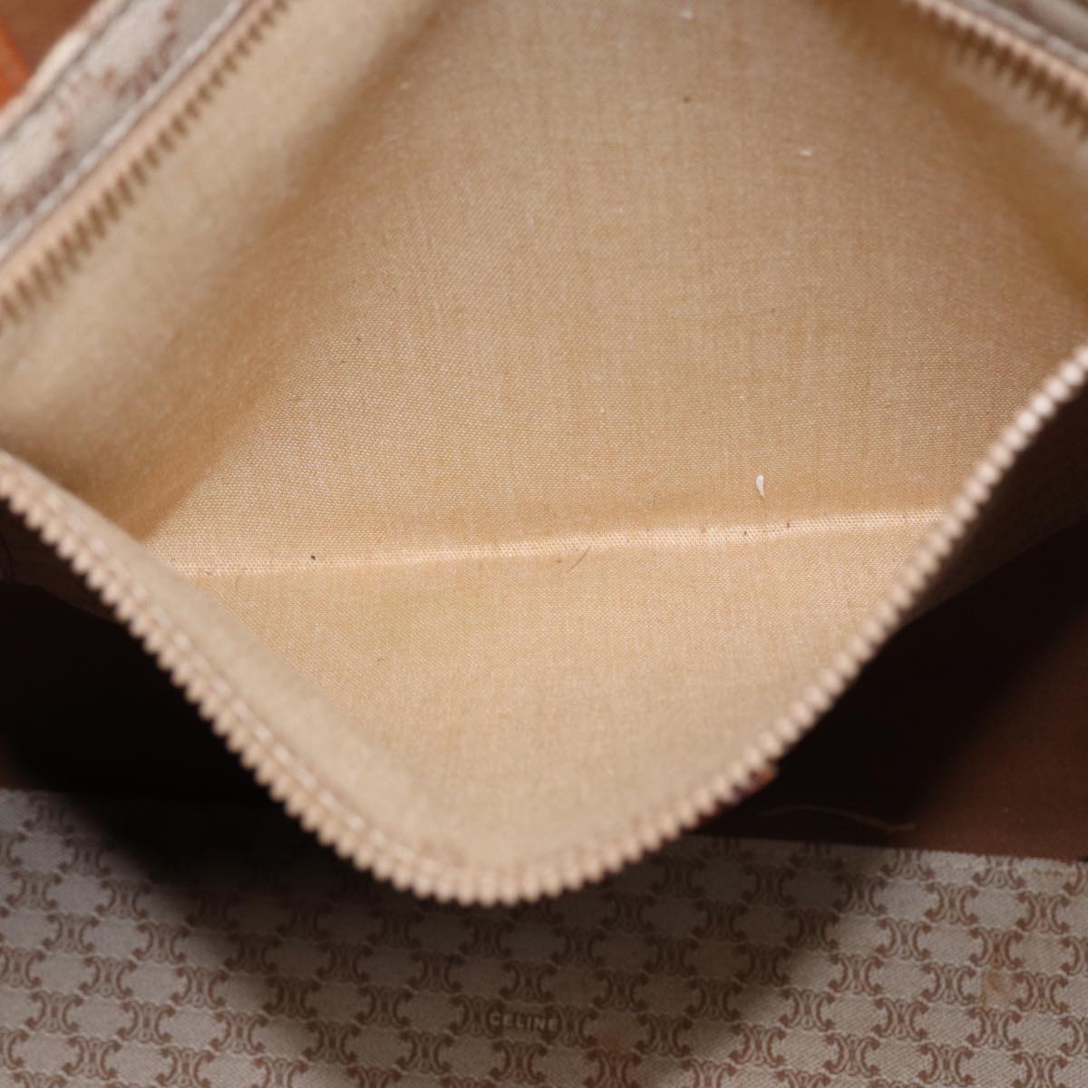 CELINE Macadam Canvas Tote Bag Beige Brown Auth 79545