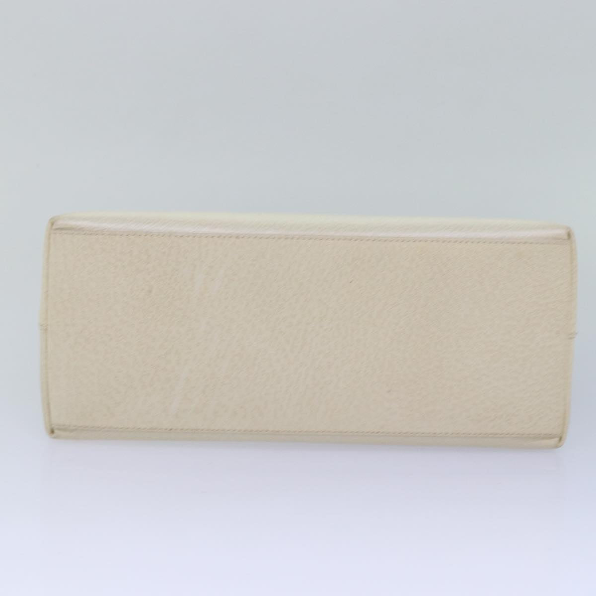 GUCCI Bamboo Hand Bag Leather White Auth 79581