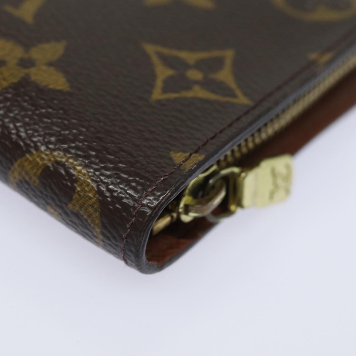 LOUIS VUITTON Monogram Porte Monnaie Zip Long Wallet M61727 LV Auth 79584