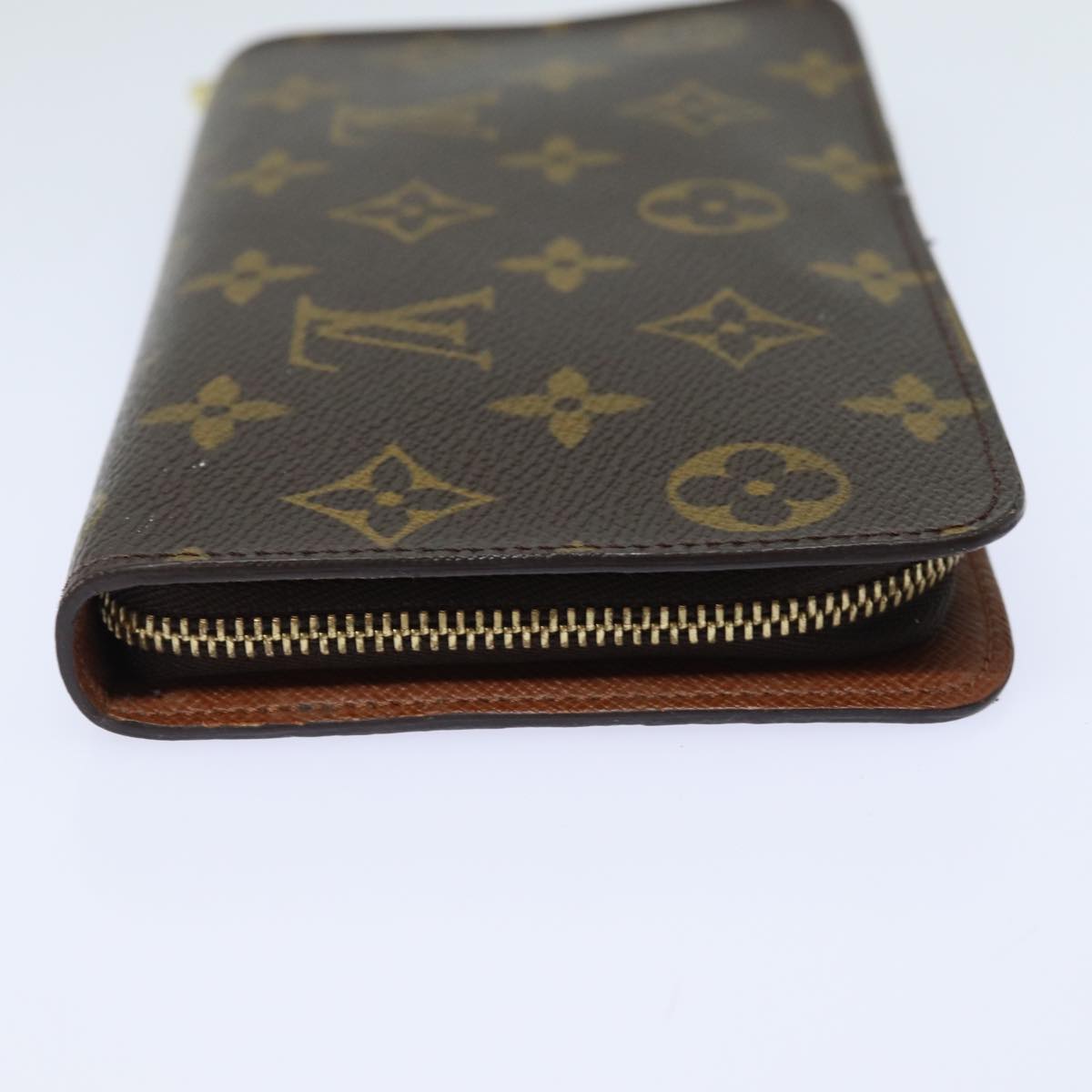 LOUIS VUITTON Monogram Porte Monnaie Zip Long Wallet M61727 LV Auth 79584