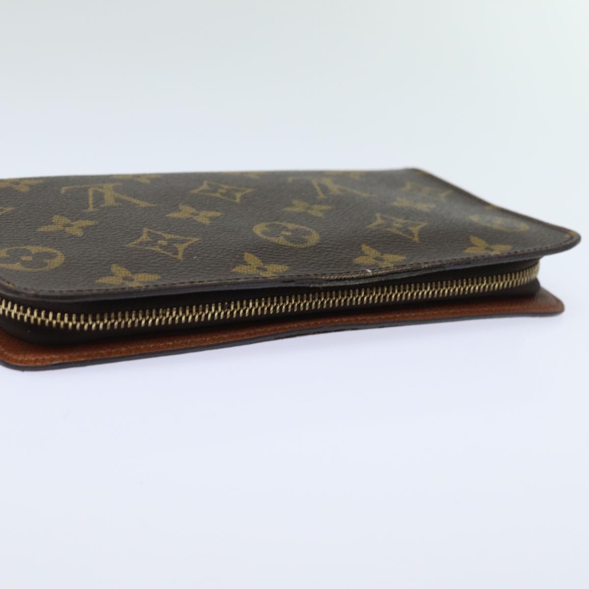 LOUIS VUITTON Monogram Porte Monnaie Zip Long Wallet M61727 LV Auth 79584