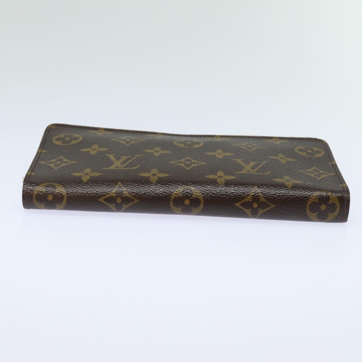 LOUIS VUITTON Monogram Porte Monnaie Zip Long Wallet M61727 LV Auth 79584