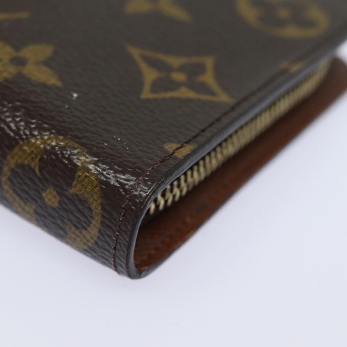 LOUIS VUITTON Monogram Porte Monnaie Zip Long Wallet M61727 LV Auth 79584