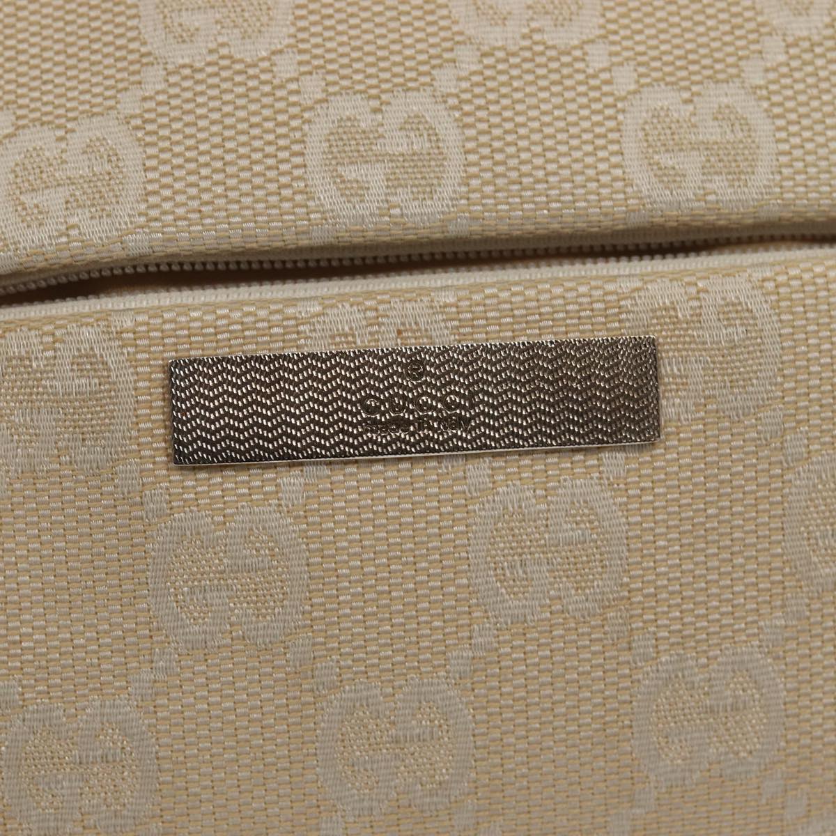 GUCCI Bamboo GG Canvas Hand Bag Beige 001 3865 Auth 79596