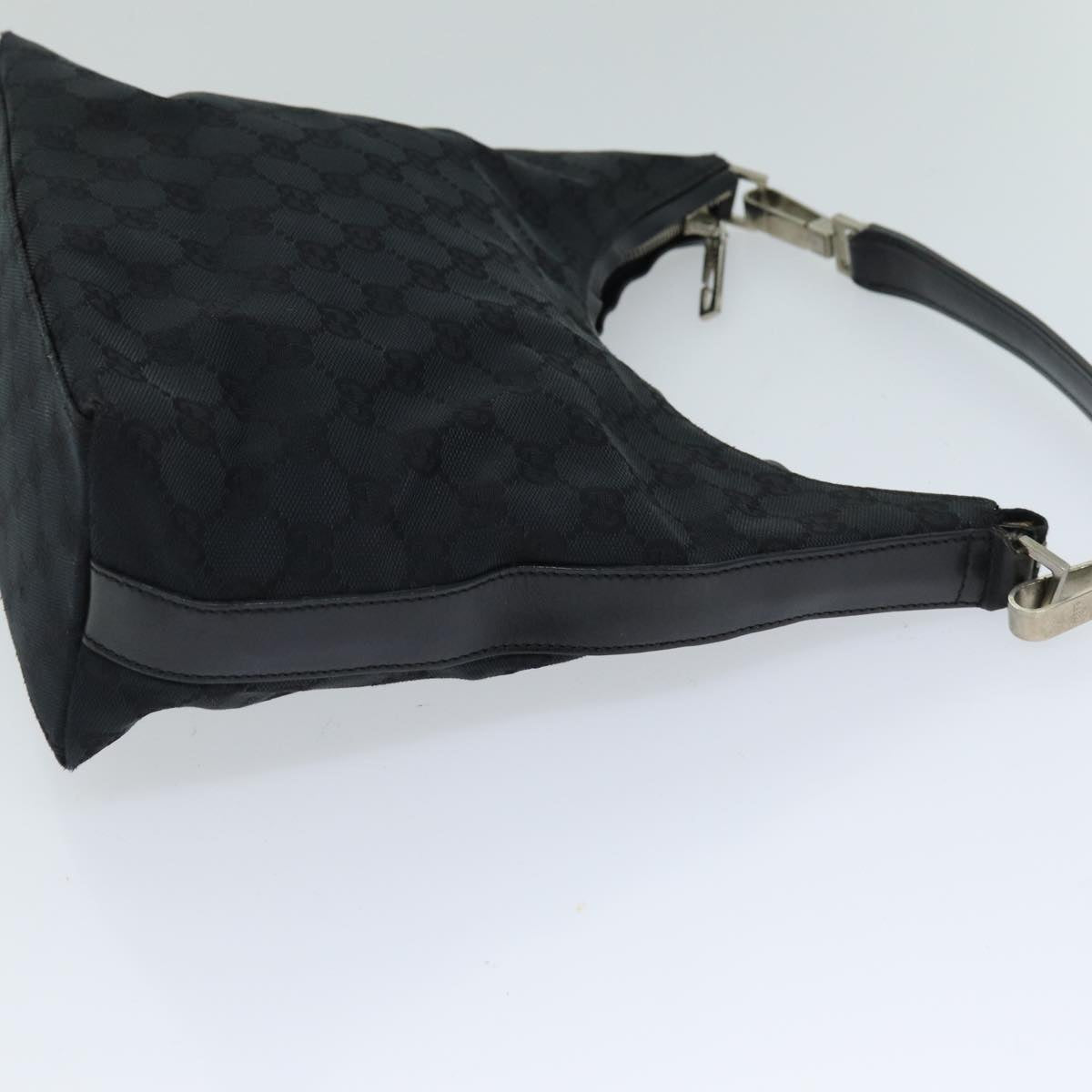 GUCCI GG Canvas Shoulder Bag Black 000 0602 Auth 79599