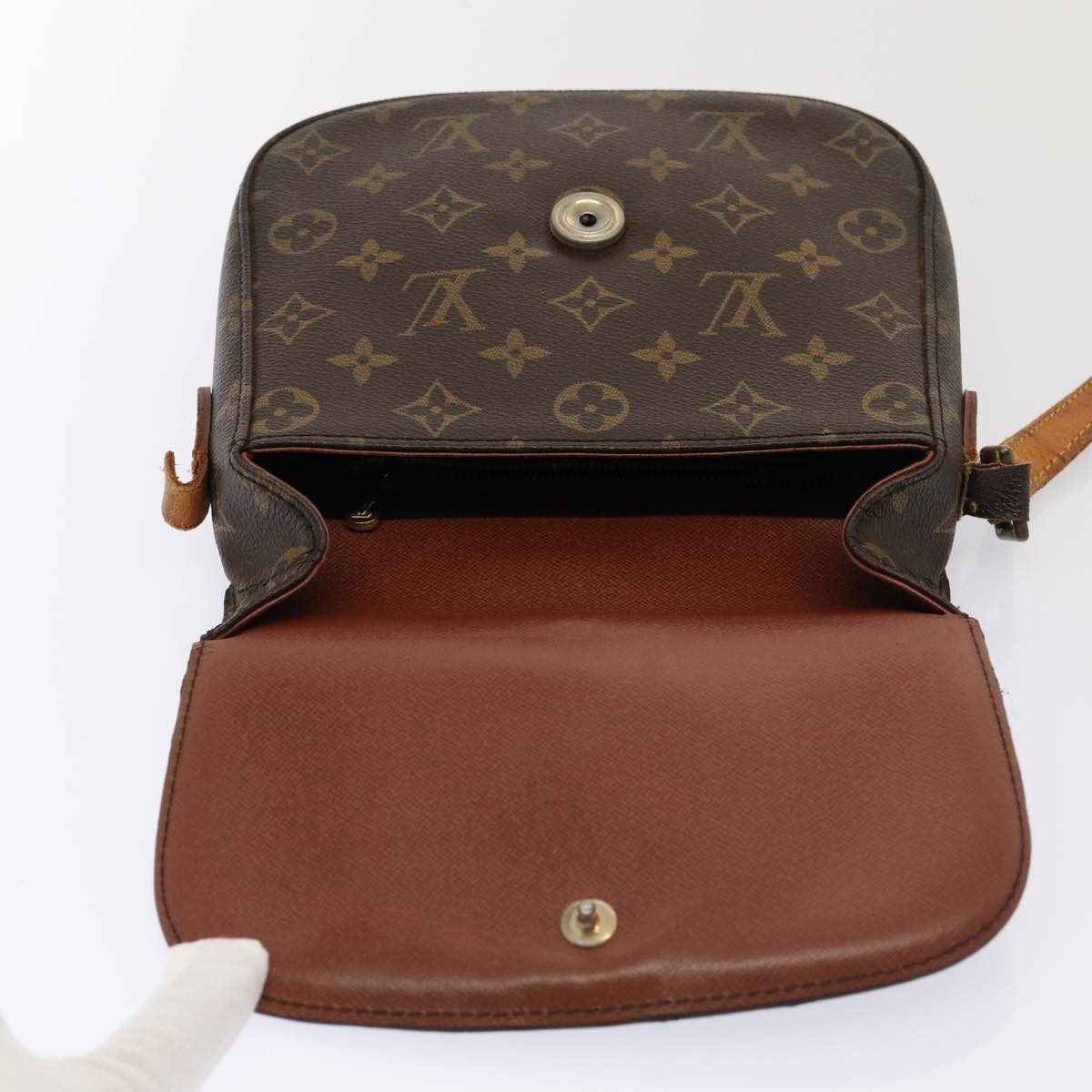 LOUIS VUITTON Monogram Saint Cloud MM Shoulder Bag M51243 LV Auth 79620