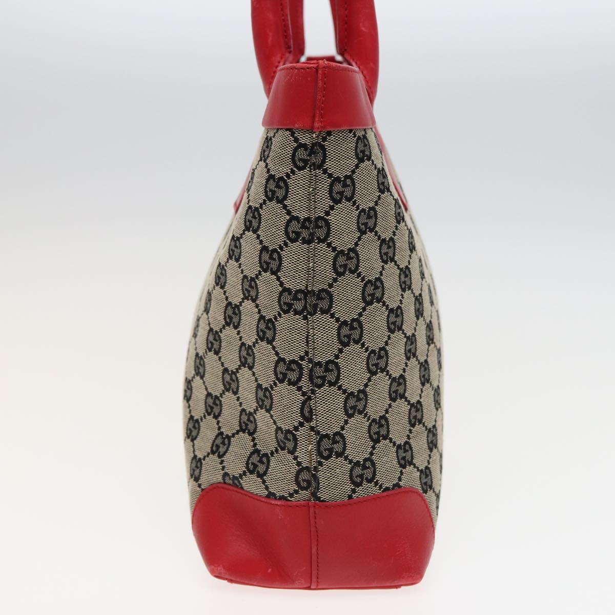 GUCCI GG Canvas Hand Bag Beige Red 002 1119 Auth 79632