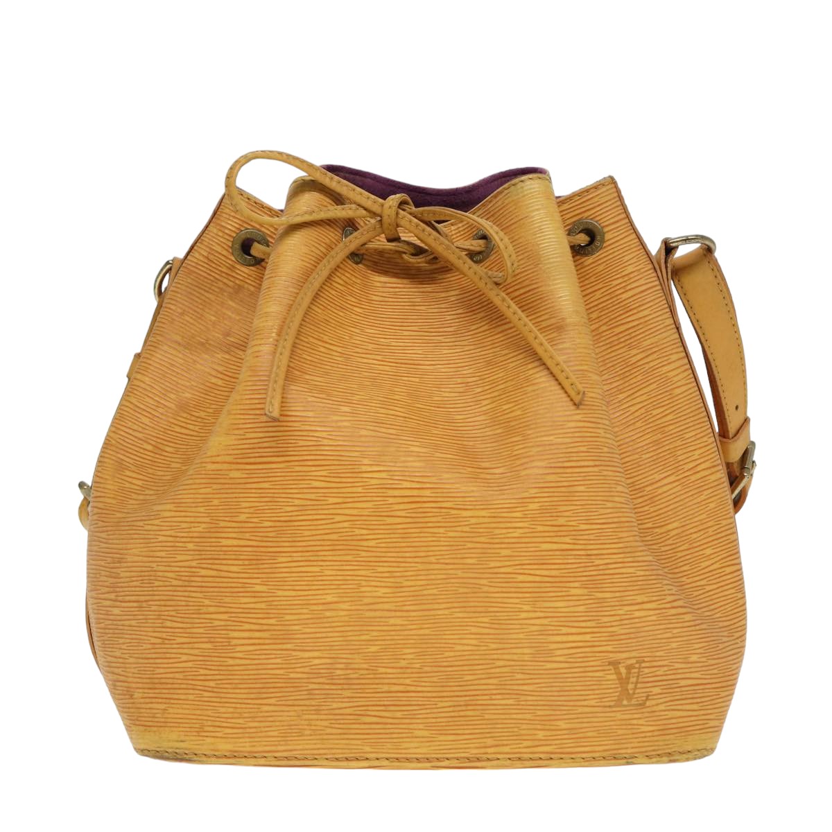 LOUIS VUITTON Epi Petit Noe Shoulder Bag Tassili Yellow M44109 LV Auth 79638