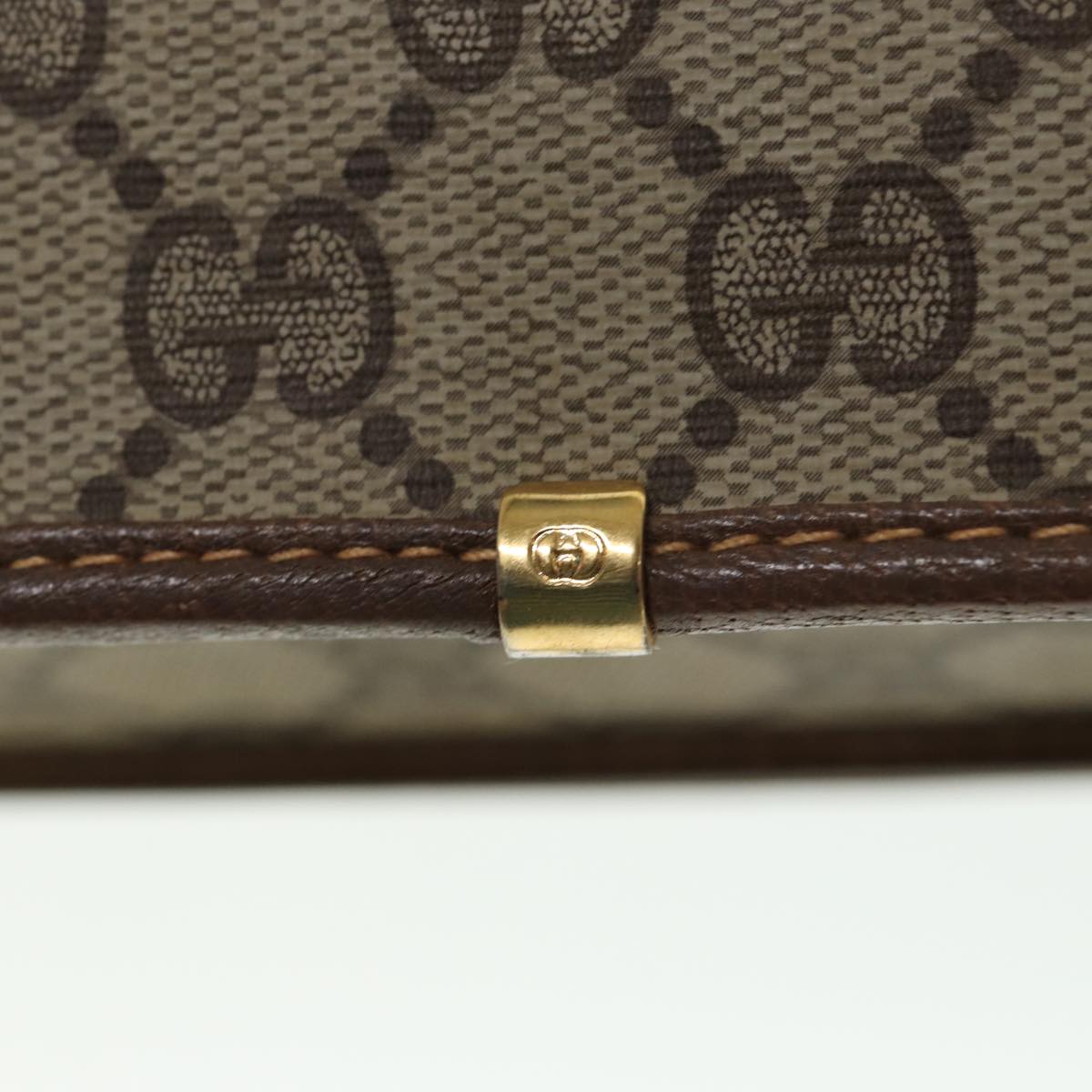 GUCCI GG Supreme Web Sherry Line Shoulder Bag PVC Beige 001 066 0551 Auth 79640