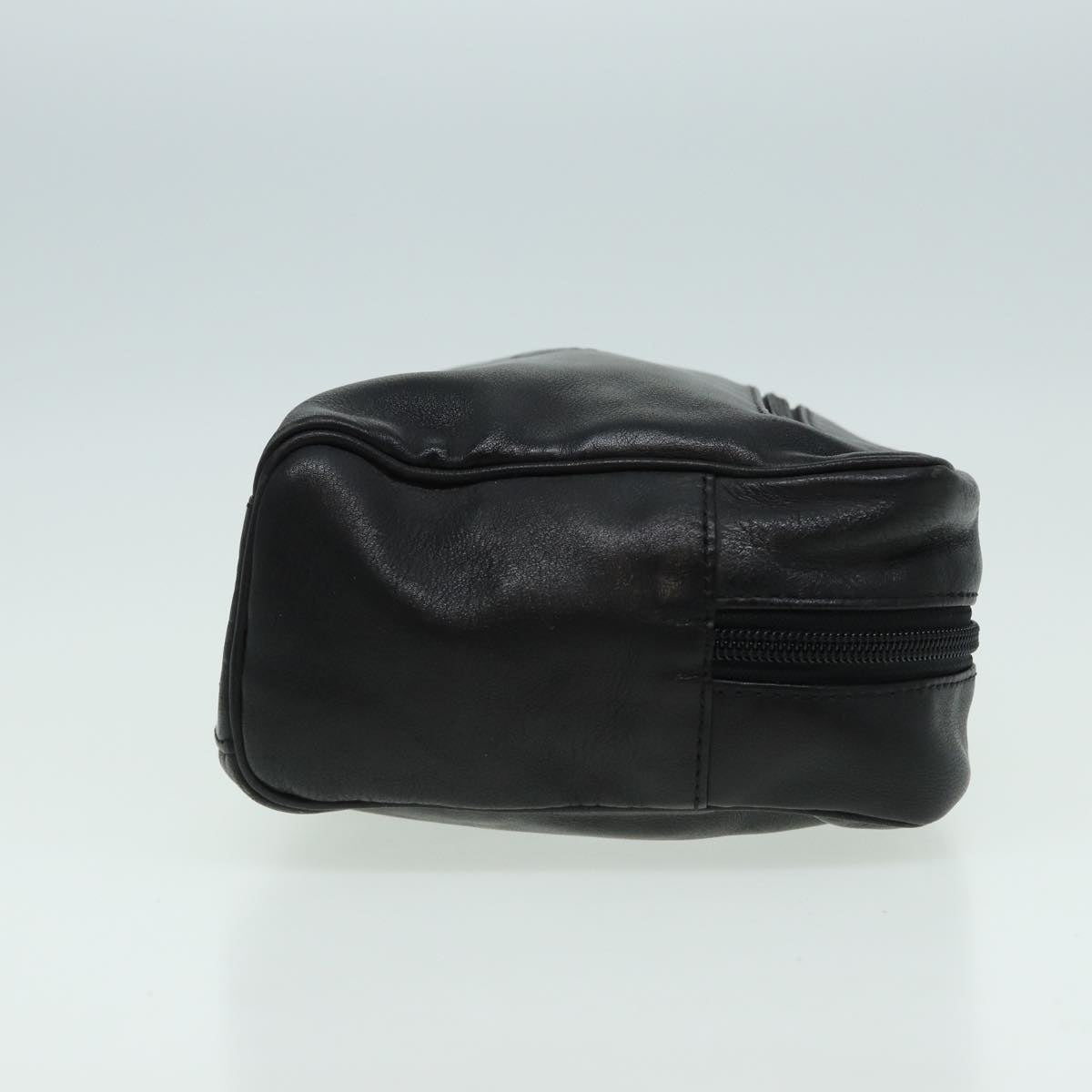 LOEWE Anagram Clutch Bag Leather Black Auth 79645