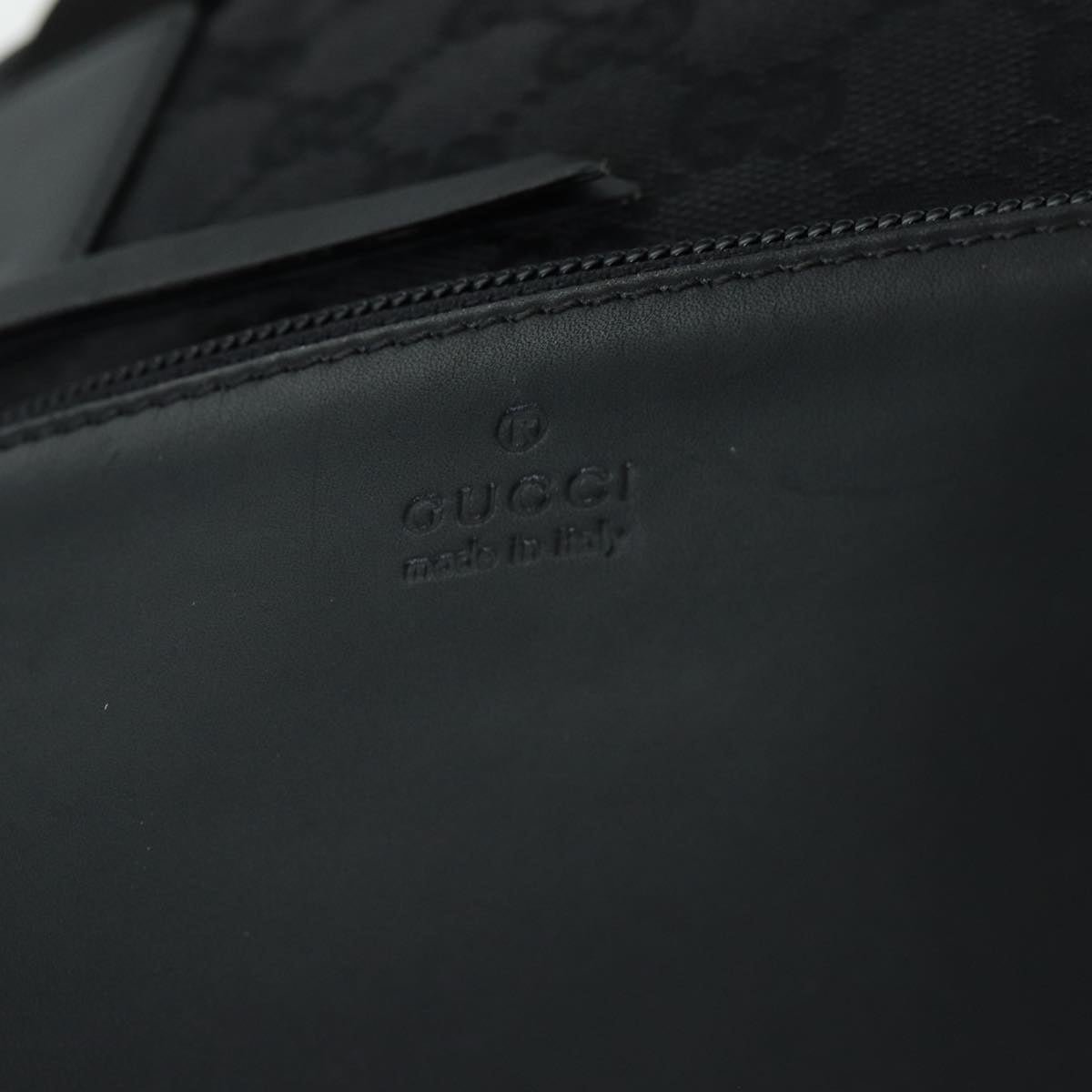 GUCCI GG Canvas Tote Bag Canvas Black Auth 79649